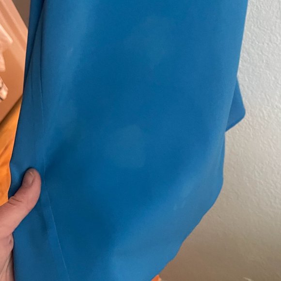 Alice + Olivia Blue Sleeveless Dress Cocktail Flowy Lightweight Racerback - Picture 2 of 6